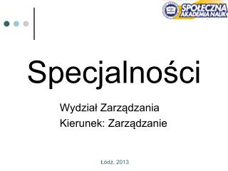 Specjalności