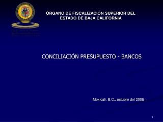 CONCILIACIÓN PRESUPUESTO - BANCOS