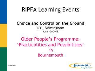 RIPFA Learning Events