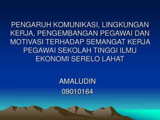 AMALUDIN 09010164