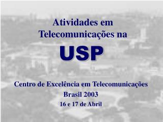 Atividades em Telecomunicações na