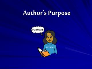 Author’s Purpose