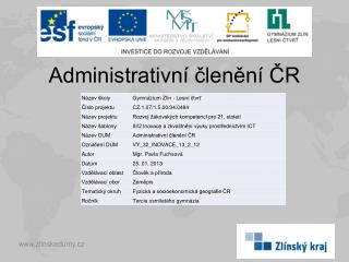 Administrativní členění ČR