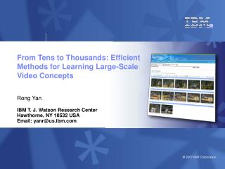 From Tens to Thousands: Efficient Methods for Learning Large-Scale Video Concepts
