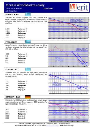 Merit@WorldMarkets.daily Technical Comment 	 	 1 4 / 11/2002 ank@merit.gr