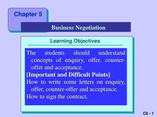 Learning Objectives