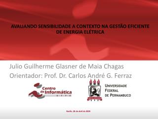 Julio Guilherme Glasner de Maia Chagas Orientador: Prof. Dr. Carlos André G. Ferraz