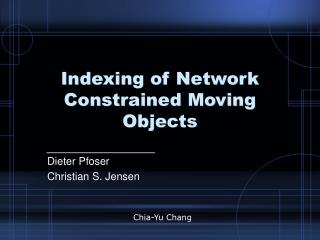 Indexing of Network Constrained Moving Objects