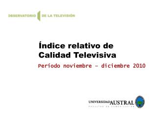 Índice relativo de Calidad Televisiva