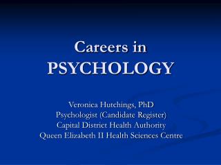 Careers in PSYCHOLOGY