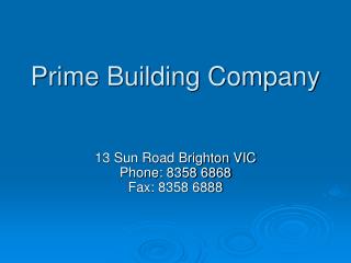 Prime Building Company