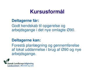 Kursusformål