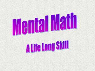 Mental Math