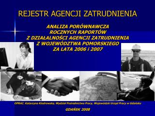 REJESTR AGENCJI ZATRUDNIENIA