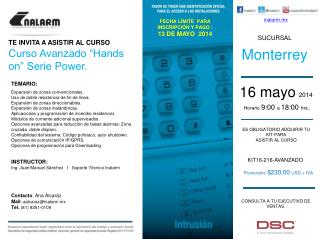 TE INVITA A ASISTIR AL CURSO Curso Avanzado “Hands on” Serie Power.