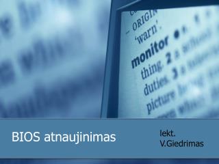 BIOS atnaujinimas