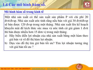 1.4 Các mô hình hàm số.