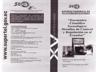 &quot;Emisiones Electromagnéticas No Ionizantes, Telecomunicaciones y Salud Pública&quot;