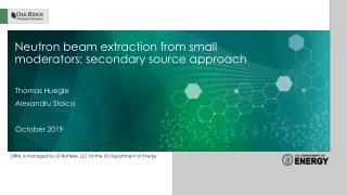 Neutron beam extraction from small moderators: secondary source approach