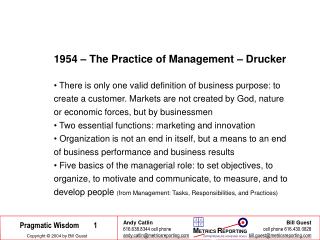 1954 – The Practice of Management – Drucker