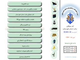 آمار عملكرد بنادر استان خوزستان شماره سند : DI-R01- 00 مهر ماه – 1386 واحد طرح و توسعه