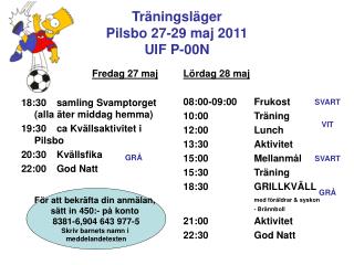 Träningsläger Pilsbo 27-29 maj 2011 UIF P-00N