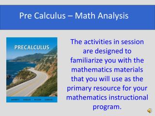 Pre Calculus – Math Analysis
