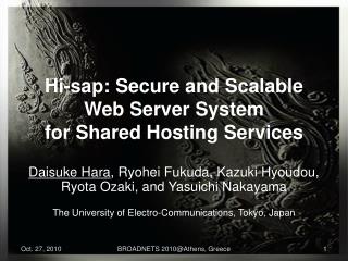 Hi-sap: Secure and Scalable Web Server System for Shared Hosting Services