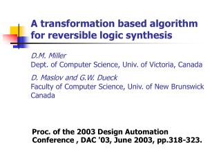 Proc. of the 2003 Design Automation Conference , DAC '03, June 2003, pp.318-323.