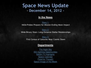 Space News Update - December 14, 2012 -