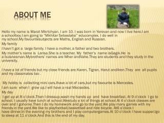 About m e