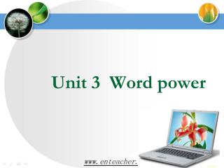 Unit 3 Word power