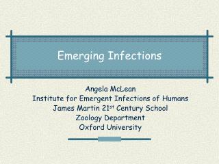 Emerging Infections