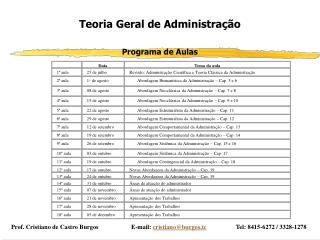 Teoria Geral de Administração