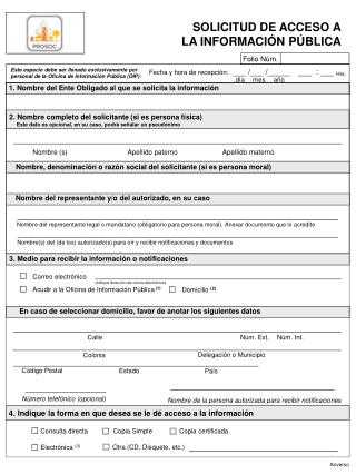 1. Nombre del Ente Obligado al que se solicita la información