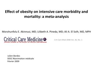 Crit Care Med 2008 Vol. 36, No. 1