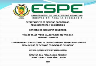 DEPARTAMENTO DE CIENCIAS ECONÓMICAS, ADMINISTRATIVAS Y DE COMERCIO