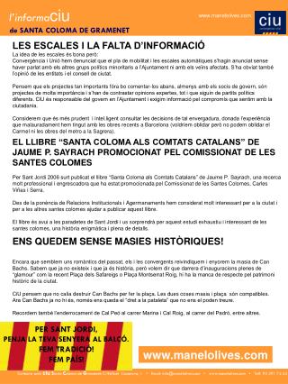 l’informa ciu de SANTA COLOMA DE GRAMENET