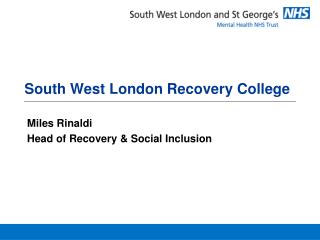 South West London Recovery College