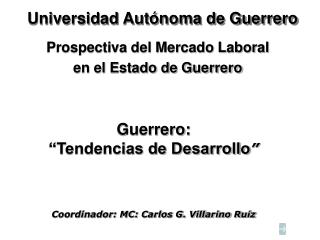 Prospectiva del Mercado Laboral en el Estado de Guerrero