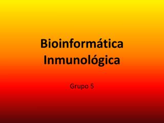 Bioinformática Inmunológica