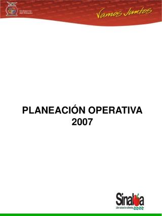 PLANEACIÓN OPERATIVA 2007