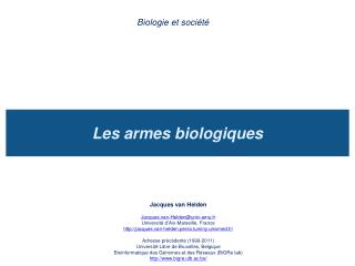 Les armes biologiques