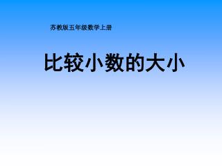 比较小数的大小