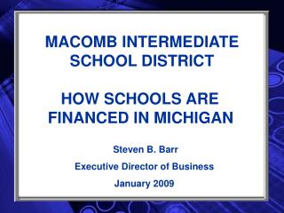 MACOMB INTERMEDIATE SCHOOL DISTRICT