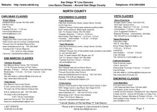 San Diego ‘N’ Line Dancers Line Dance Classes – Around San Diego County