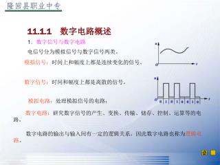 11.1.1 数字电路概述