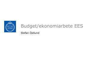 Budget/ekonomiarbete EES