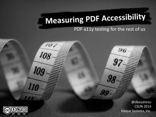 Measuring PDF Accessibility