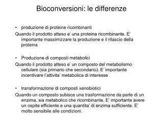 Bioconversioni: le differenze